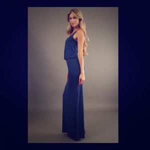 Bella Luxx Racerback Jersey Maxi Dress in xs
