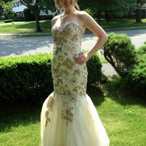 Beautiful Mac Duggal prom dress.