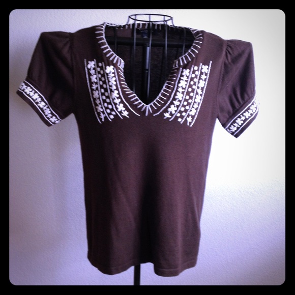 Banana Republic Embroidered Top