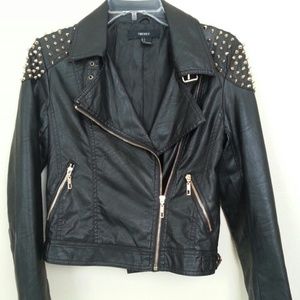 Faux Leather Moto Jacket
