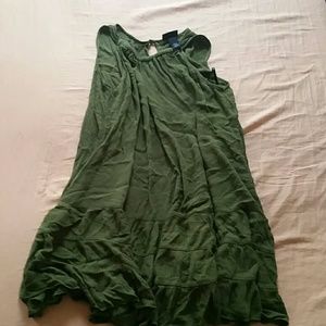Olive green boho dress