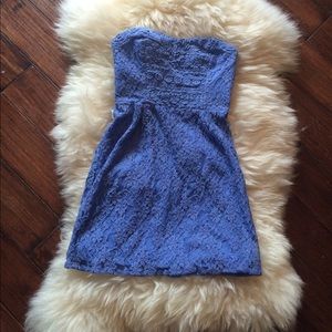 Free people periwinkle embroidered dress