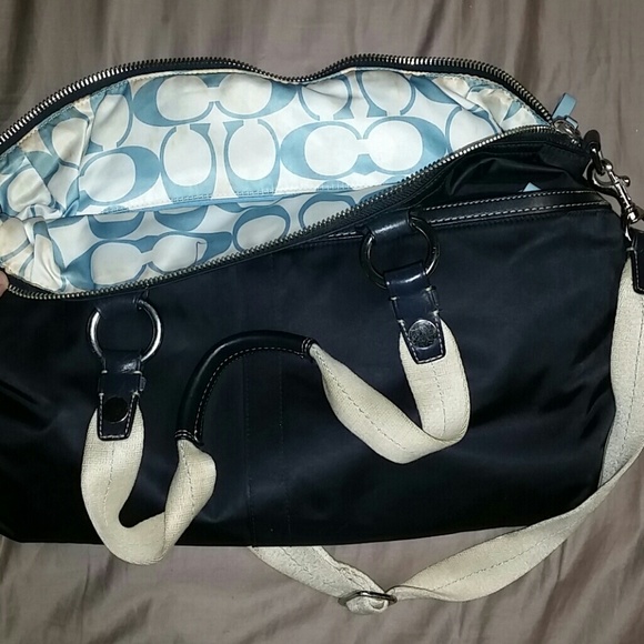 Black Coach Diaper bag
