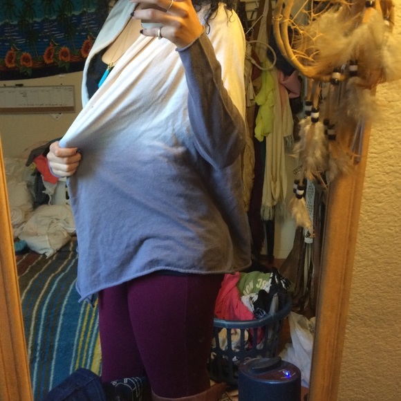 🚫🚫sold🚫🚫Ombre grey cardigan - Picture 2 of 2