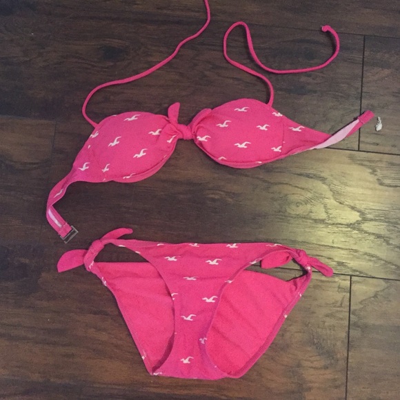Hollister pink bikini size Small