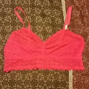 VS Red Bralette and matching thong