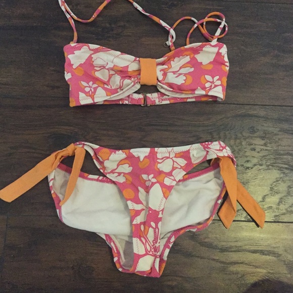 Aeropostale pink/orange bikini size small