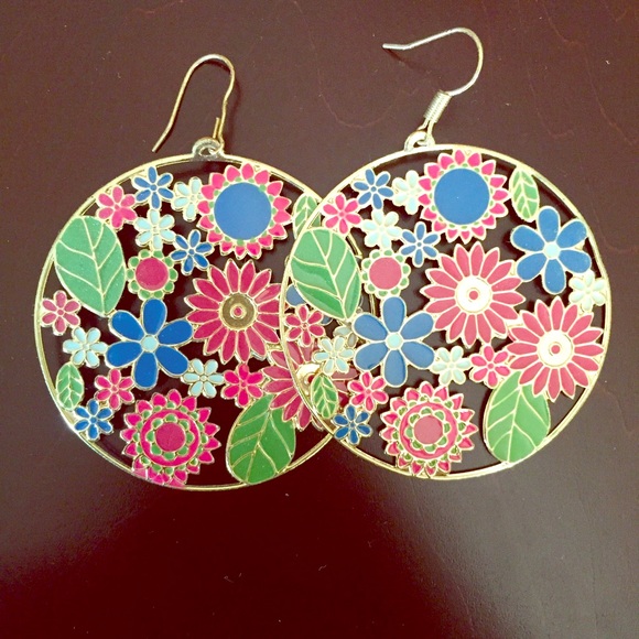 Floral Circle Earrings