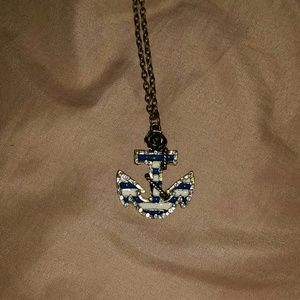 Anchor and Rose Necklace