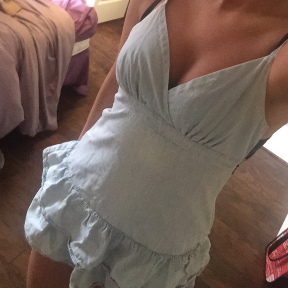 Amisu Jeans denim dress never worn sze 34 European