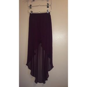 H&m plum high low skirt