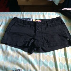 Black Volcom chino shorts
