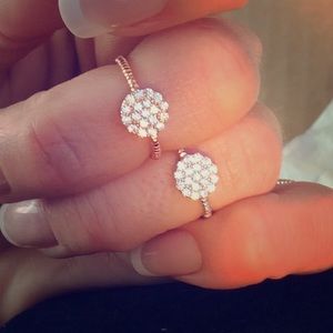 GIFT!! Rose Gold Midi / Pinky Ring w/Micro Pave CZ