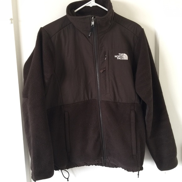 Brown north face zip up