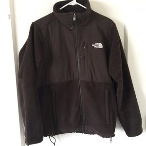 Brown north face zip up