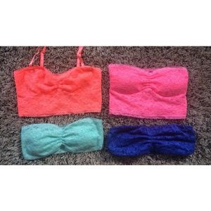 Forever 21 lace bralette/ bandeau bundle