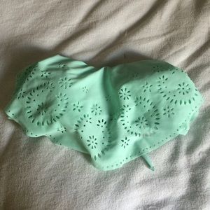 Blue Bandeau Bikini Top