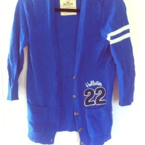 Hollister Sweater blue size medium varsity