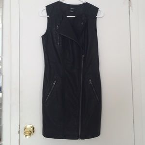 Faux Leather Biker Dress