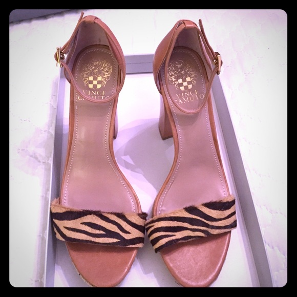 Vice Camuto zebra high heel shoes