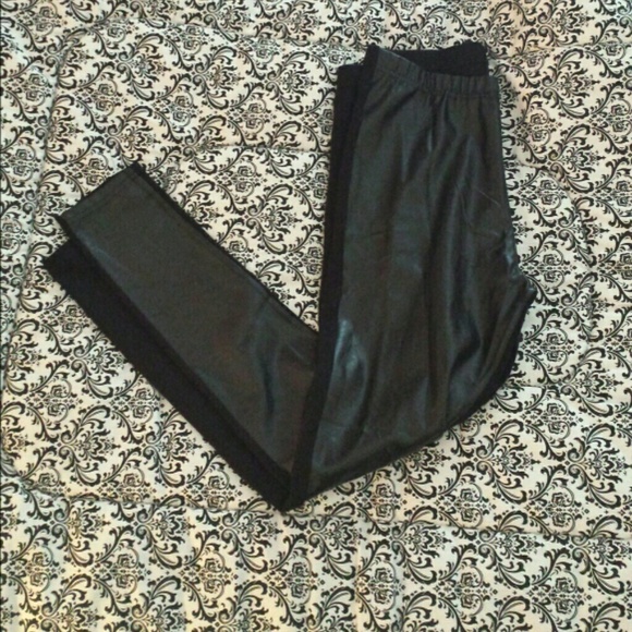Faux leather leggings