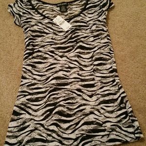 Zebra print top