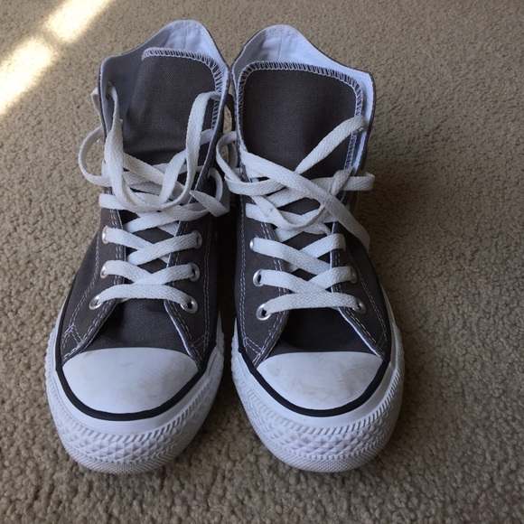 *HOLDING* Gray Chuck Taylor All Star High Tops