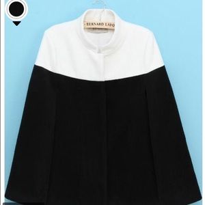 Cape color block jacket