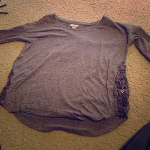 Shirt with cut out on sides