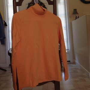 Lands End orange sherbet turtleneck