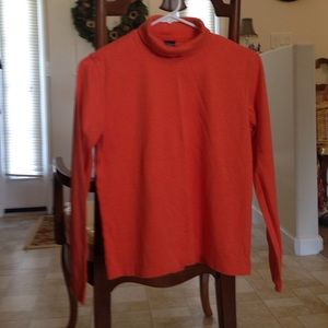 Lands End orange turtleneck