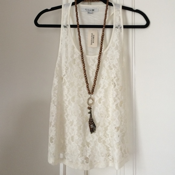 Ivory Lace Tank top