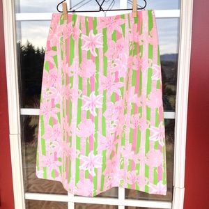 Lilly Pulitzer vintage pink lily skirt