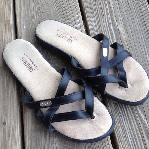 Classic black strappy Bass sandal