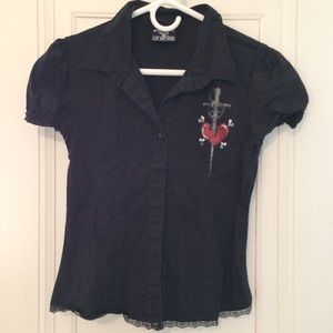 Lip Service button up
