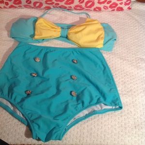 High waist bathing suit