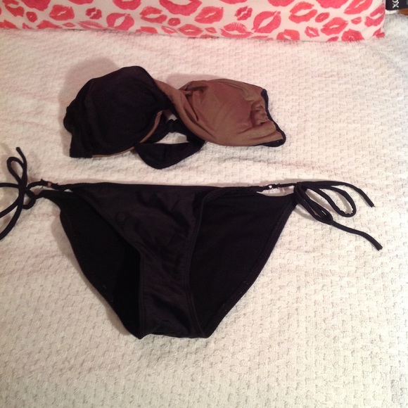 Black and goldish bathing suit