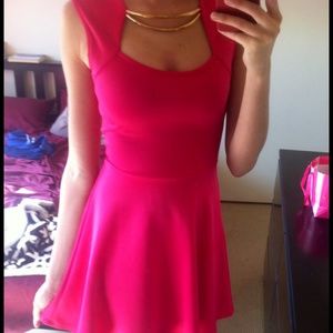 Pink skater dress