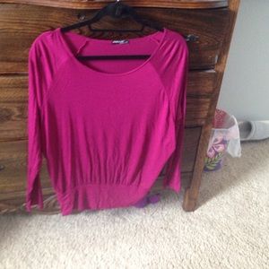 Magenta long sleeve tee