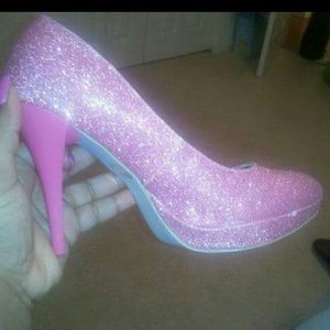 Glittery Pink heels