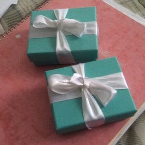 2 Brand New Tiffany Boxes with dust bags included