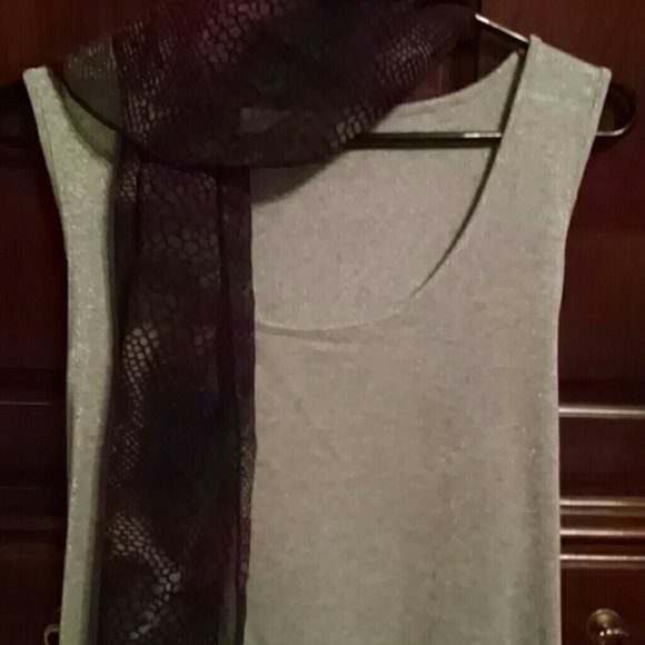 JJill silver cotton tank
