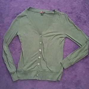 Forever 21 Green Cardigan - Size Medium