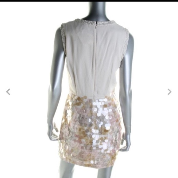 FRENCH CONNECTION Ivory Paillettes Party Dress - Picture 5 of 8