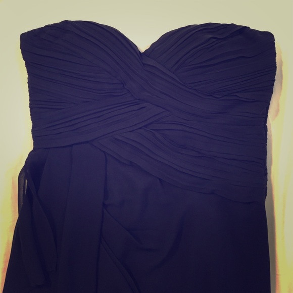 Strapless Navy Dress