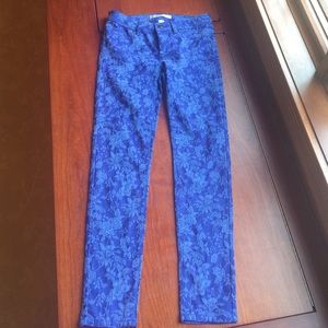 Lauren Conrad floral skinny jeans