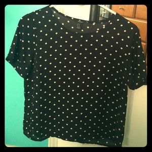 Polka Dot Blouse (black and white)