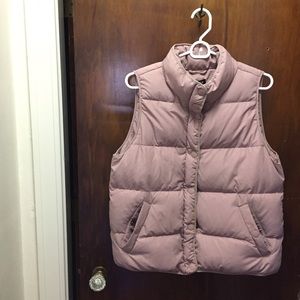 JCrew winter/early spring dusty pink vest