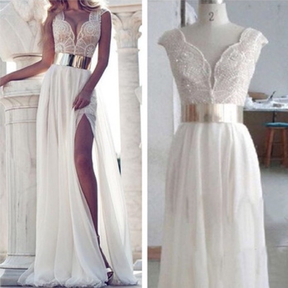Dresses & Skirts - White prom formal dress