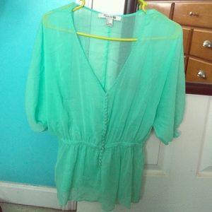 Mint colored blouse